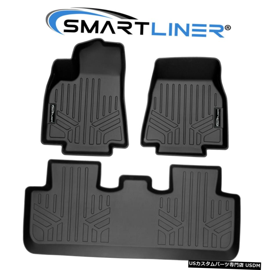 Floor Mat SMARTLINERカスタムフィット2列フロアマットライナーセット2020-2021テスラモデルY SMARTLINER Custom Fit 2 Rows Floor Mat Liner Set for 2020-2021 Tesla Model Y 【並行輸入品】