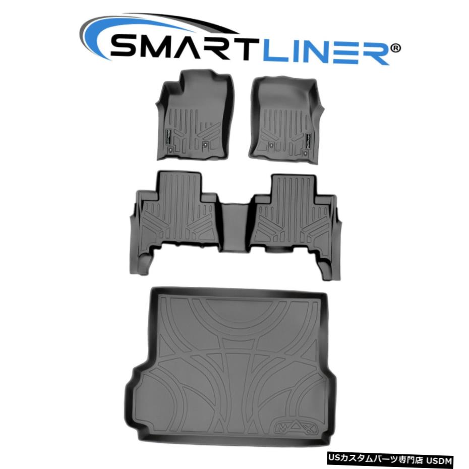 Floor Mat SMATLINER全天候型フロアマットセットとGX用カーゴライナーバンドル（グレー） SMATLINER All Weather Floor Mats Set and Cargo Liner Bundle for GX (Gray) 【並行輸入品】