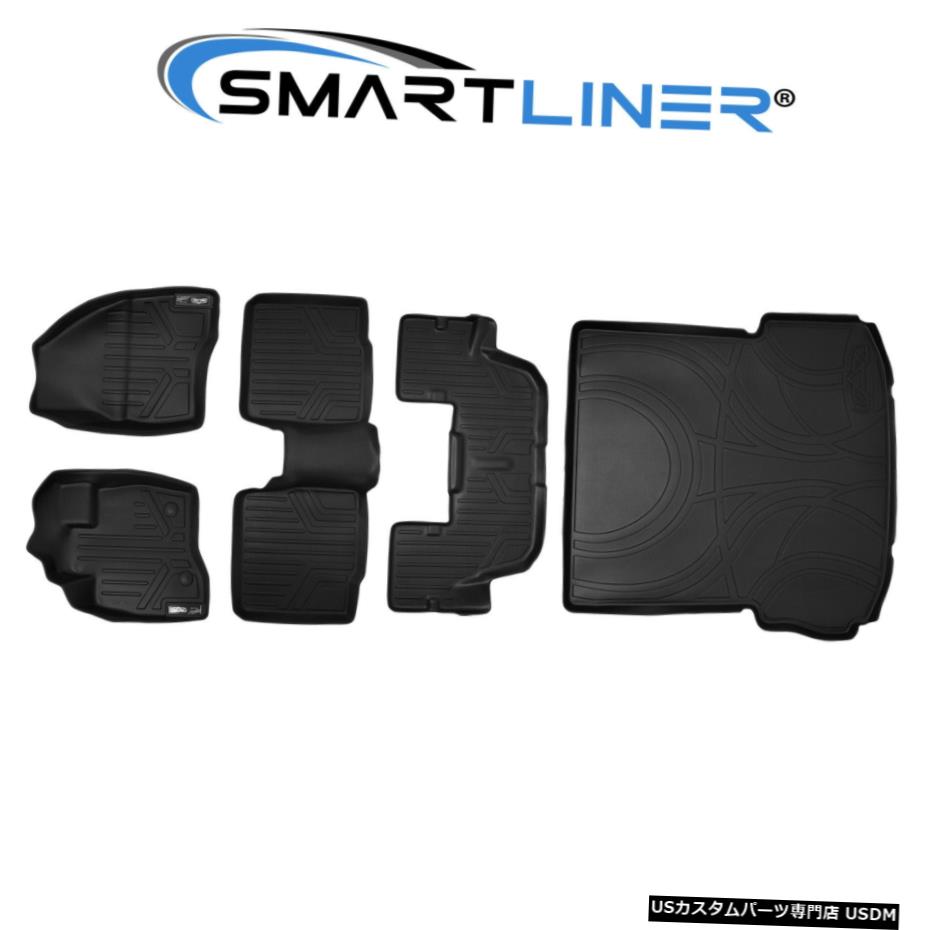 Floor Mat 全天候型フロアマット（3列）とカーゴライナーセットエクスプローラー15-16用ブラック All Weather Floor Mats (3 Rows) And Cargo Liner Set Black For Explorer 15-16 【並行輸入品】