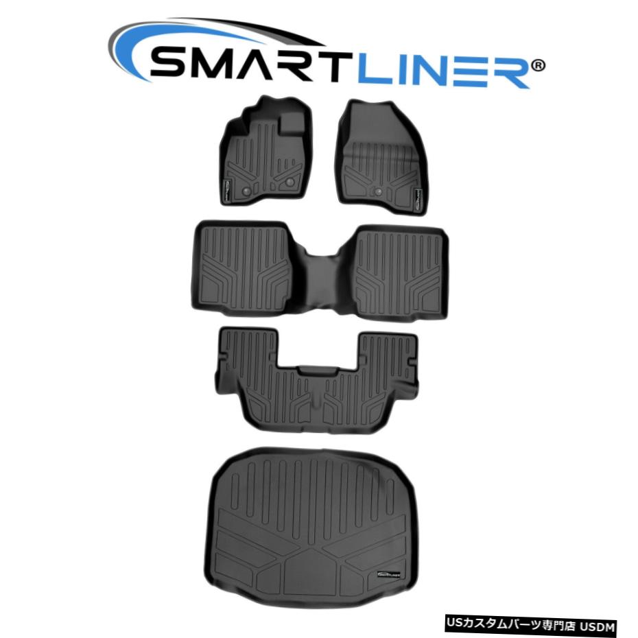 Floor Mat SMARTLINERフロアマットセットとエクスプローラー2017-2019用カーゴライナーブラック SMARTLINER Floor Mats Set And Cargo Liner Black For Explorer 2017-2019 【並行輸入品】