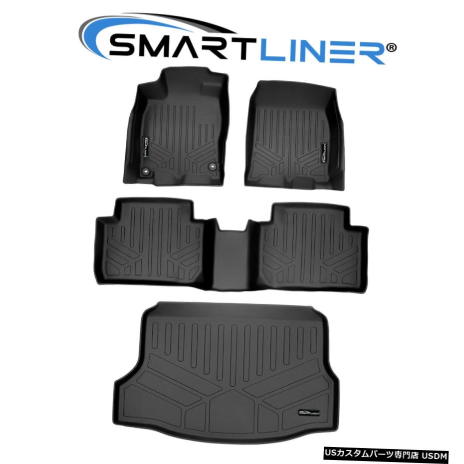 Floor Mat SMARTLINERフロアマット＆カーゴライナーセットブラック2017-2021ホンダシビックタイプR SMARTLINER Floor Mats & Cargo Liner Set Black for 2017-2021 Honda Civic Type R 【並行輸入品】