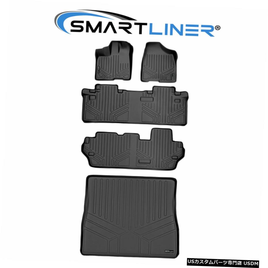 Floor Mat フロアマット（2列）とカーゴライナーセットブラック11-12シエナ8シート Floor Mats (2 Rows) And Cargo Liner Set Black For 11-12 Sienna 8 Seats 【並行輸入品】