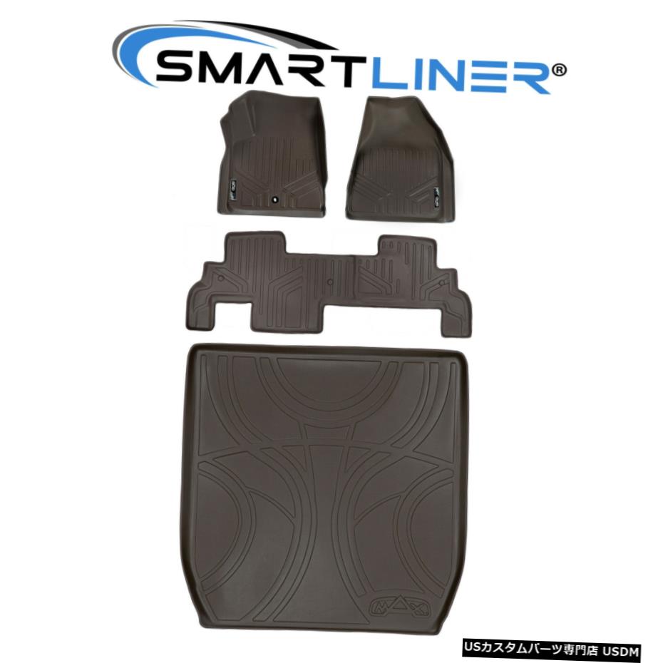 Floor Mat SMARTLINERフロアマットとベンチシート付きトラバースエンクレーブ用カーゴライナーココア SMARTLINER Floor Mats And Cargo Liner Cocoa For Traverse Enclave W/ Bench Seats 【並行輸入品】