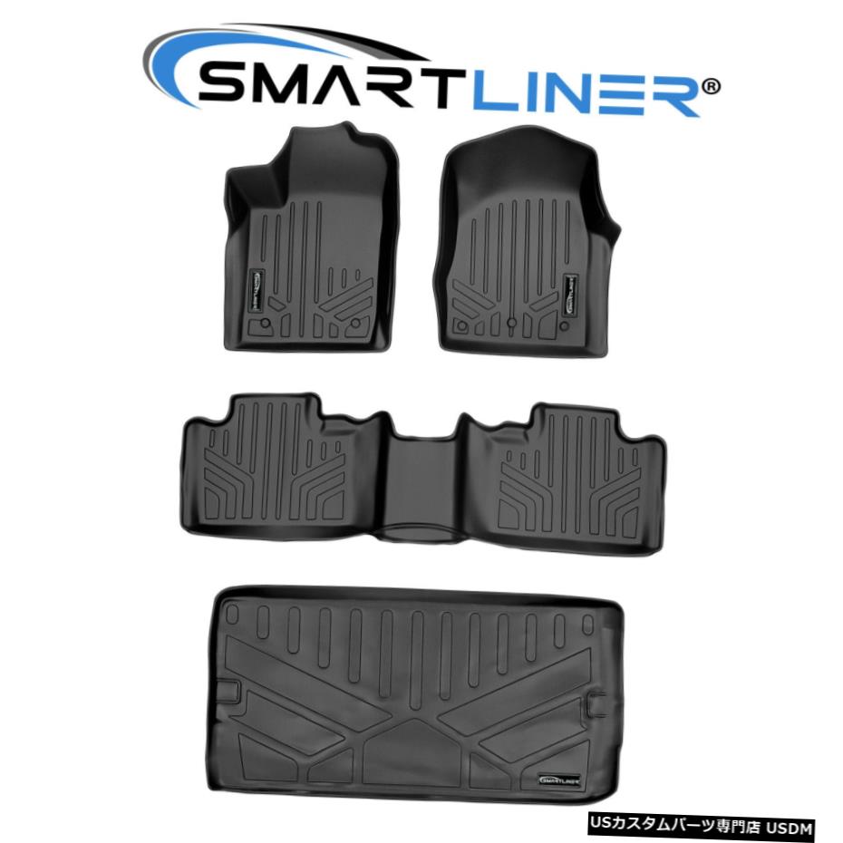 Floor Mat SMARTLINERフロアマットと3列目の後ろのカーゴライナー13-16デュランゴ用ブラック SMARTLINER Floor Mats And Cargo Liner Behind 3rd Row Black For 13-16 Durango 【並行輸入品】