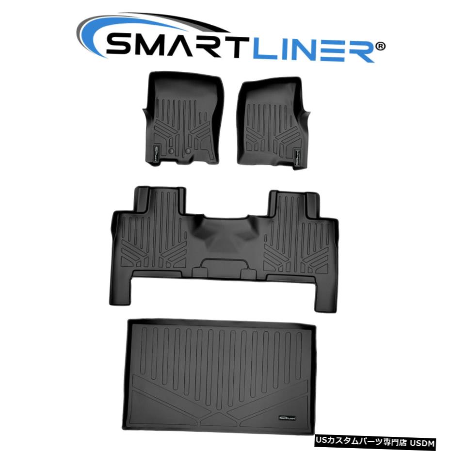 Floor Mat エクスペディションEL /ナビゲーターLブラック用オールウェザーフロアマットとカーゴライナー All Weather Floor Mats and Cargo Liner for Expedition EL / Navigator L Black 【並行輸入品】