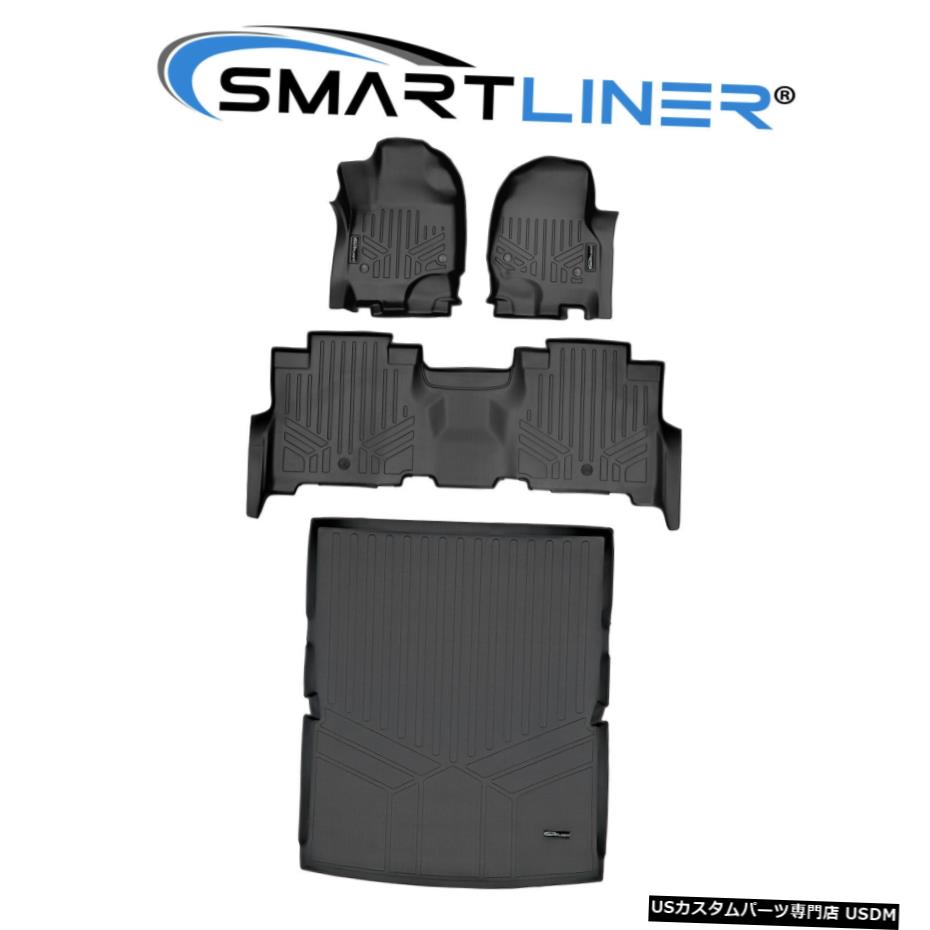 Floor Mat SMARTLINERフロアマットと2018-2021最大/ Lベンチの2列目の後ろのカーゴライナー SMARTLINER Floor Mats And Cargo Liner Behind 2nd Row for 2018-2021 Max / L Bench 【並行輸入品】
