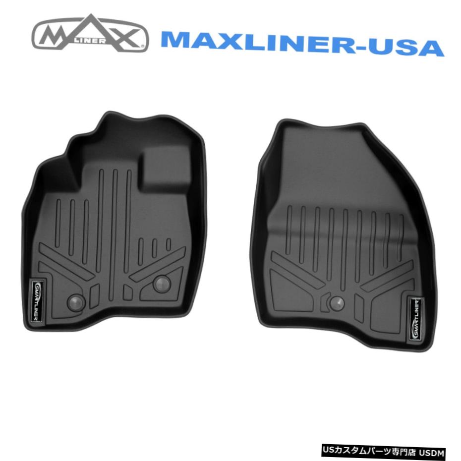 Floor Mat SMARTLINER 2017-2019フォードエクスプローラーカスタムフィットフロアマットライナー1列目ブラック SMARTLINER 2017-2019 Ford Explorer Custom Fit Floor Mats Liners 1st Row Black 【並行輸入品】