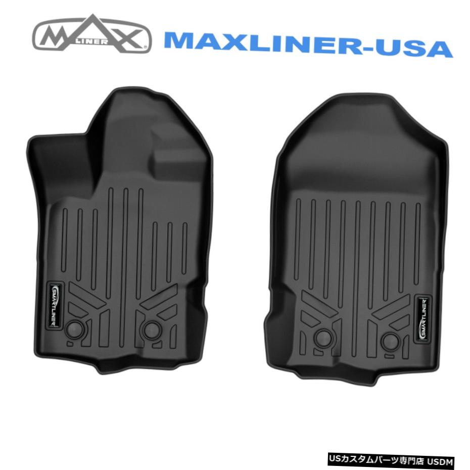 Floor Mat SMARTLINERフロアマット1列目ブラックライナー2019-2021フォードレンジャースーパークルーキャブ SMARTLINER Floor Mats 1st Row Black Liners 2019-2021 Ford Ranger SuperCrew Cab 【並行輸入品】