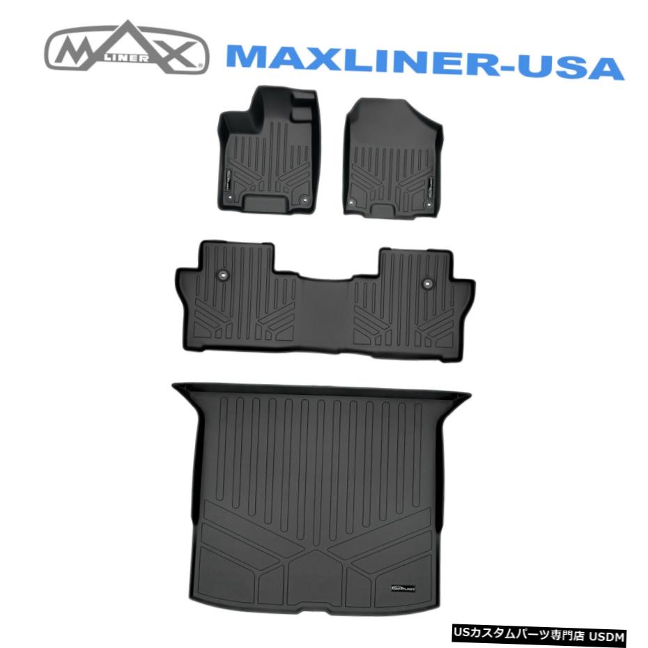Floor Mat SMARTLINERフロアマット2列-2019-2021パスポートの2列目の後ろのカーゴライナー SMARTLINER Floor Mats 2 Rows - Cargo Liner Behind 2nd Row for 2019-2021 Passport 【並行輸入品】