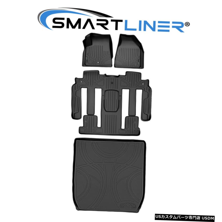 Floor Mat SMARTLINERフロアマットセットとバケットシート付きエンクレーブトラバース用カーゴライナー SMARTLINER Floor Mats Set And Cargo Liner For Enclave Traverse W/ Bucket Seats 【並行輸入品】