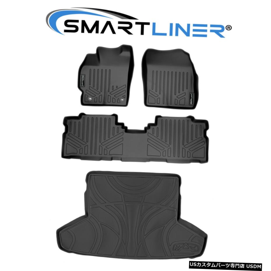 Floor Mat SMARTLINERフロアマットとカーゴライナーがプリウスV2012-2017用にブラックセット SMARTLINER Floor Mats And Cargo Liner Set Black For Prius V 2012-2017 【並行輸入品】