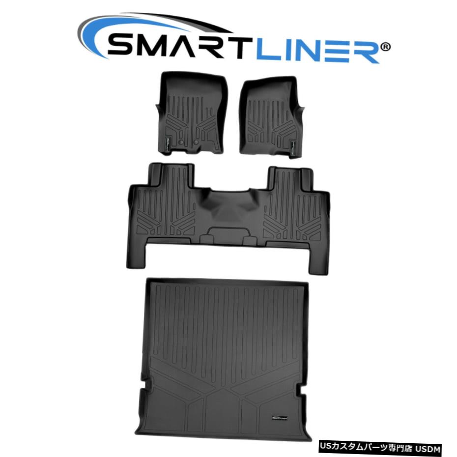 Floor Mat エクスペディションナビゲーターブラックのフロアマット2列と2列目の後ろの貨物船 Floor Mats 2 Rows and Cargo Liner Behind 2nd Row for Expedition Navigator Black 【並行輸入品】
