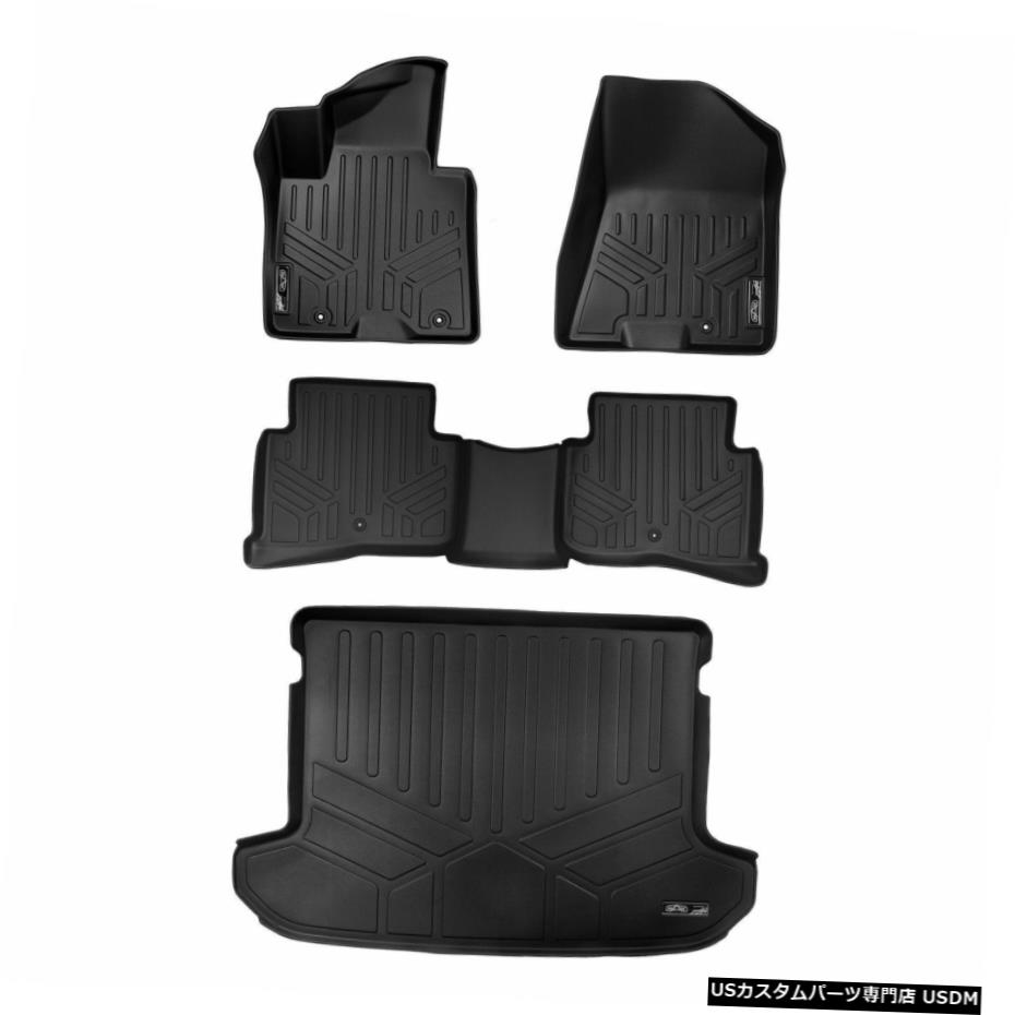 Floor Mat Maxlinerカスタムフィットフロアマットセットカーゴライナーブラック2017-2021Sportage Maxliner Custom Fit Floor Mats Set Cargo Liner Black For 2017-2021 Sportage 【並行輸入品】