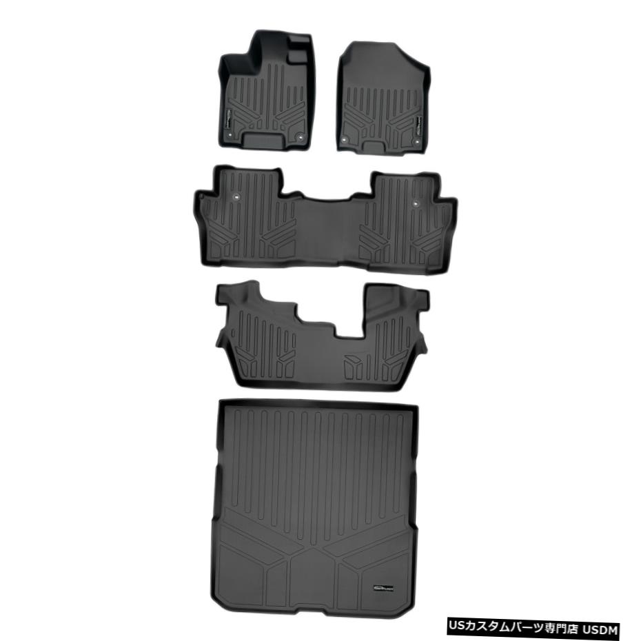 Floor Mat 2016-2021ホンダパイロット用マックスライナーフロアマットとカーゴライナーブラックセット Maxliner Floor Mats And Cargo Liner Black Set For 2016-2021 Honda Pilot 【並行輸入品】