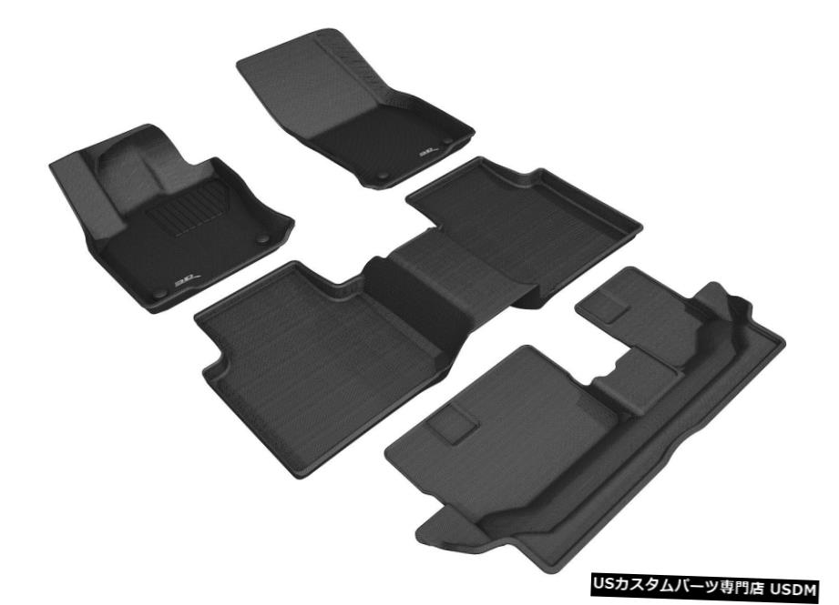 Floor Mat カグライナーズブラック1st2nd 3rd Row Floor Mats for 2018-19 Tiguan 7 Passenger Kagu Liners Black 1st 2nd 3rd Row Floor Mats for 2018-19 Tiguan 7 Passenger 【並行輸入品】