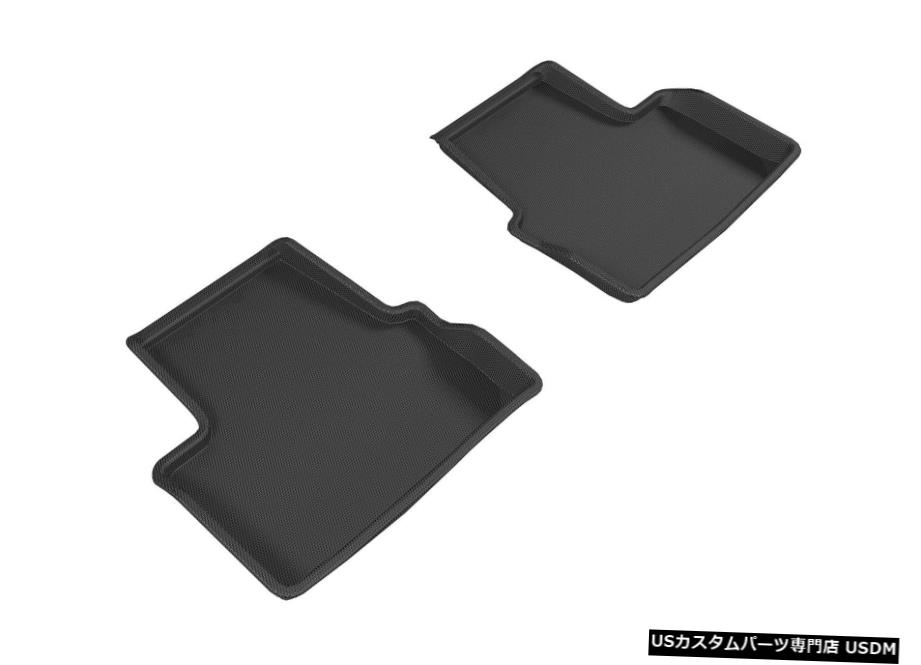 Floor Mat カグー全天候型カスタムフィットライナー2016-2019ボルト用ブラック2列目フロアマット Kagu All-Weather Custom Fit Liners Black 2nd Row Floor Mats for 2016-2019 Volt 【並行輸入品】
