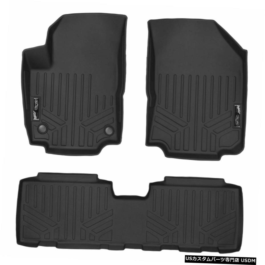 Floor Mat MAXFLOORMATカスタムフロアマット2列ライナーセットブラック2018-21Chevy Equinox MAXFLOORMAT Custom Floor Mats 2 Row Liner Set Black for 2018-21 Chevy Equinox 【並行輸入品】
