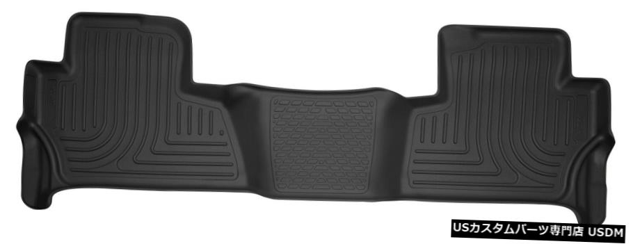 Floor Mat ハスキーX-Actコンター2列目フロアマットブラック2015-20シェビータホ/ GMCユーコン Husky X-Act Contour 2nd Row Floor Mat Black for 2015-20 Chevy Tahoe/GMC Yukon 【並行輸入品】