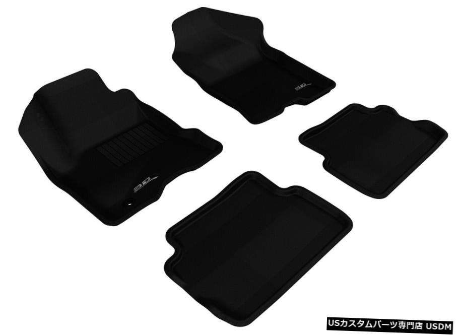 Floor Mat カグー全天候型カスタムフィットライナーブラック1列目および2列目フロアマットL1FR01601509 Kagu All-Weather Custom Fit Liners Black 1st And 2nd Row Floor Mats L1FR01601509 【並行輸入品】