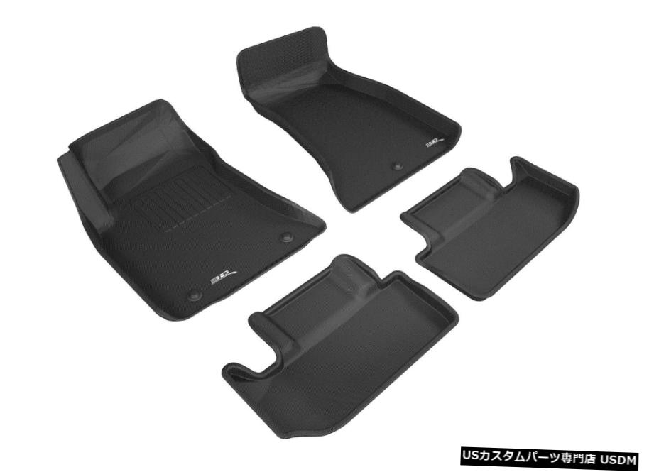 Floor Mat カグー全天候型ライナーブラック2015-21チャレンジャーRWD用1列目-2列目フロアマット Kagu All-Weather Liners Black 1st-2nd Row Floor Mats for 2015-21 Challenger RWD 【並行輸入品】