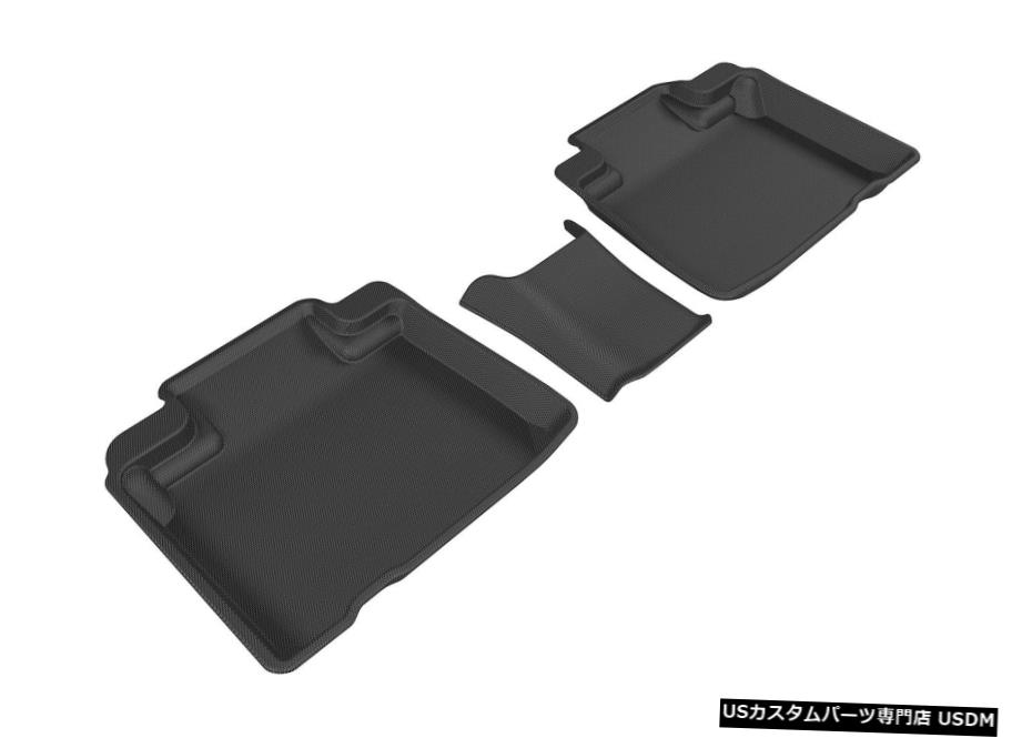 Floor Mat カグー全天候型カスタムフィットライナーブラック2列目フロアマット2015-2020フォードエッジ Kagu All-Weather Custom Fit Liners Black 2nd Row Floor Mats 2015-2020 Ford Edge 【並行輸入品】