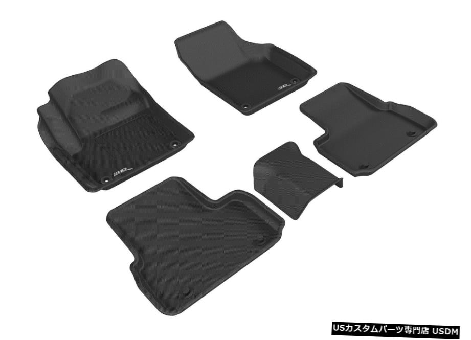 Floor Mat カグー全天候型カスタムフィットライナーブラック1列目および2列目フロアマットL1LR02101509 Kagu All-Weather Custom Fit Liners Black 1st And 2nd Row Floor Mats L1LR02101509 【並行輸入品】