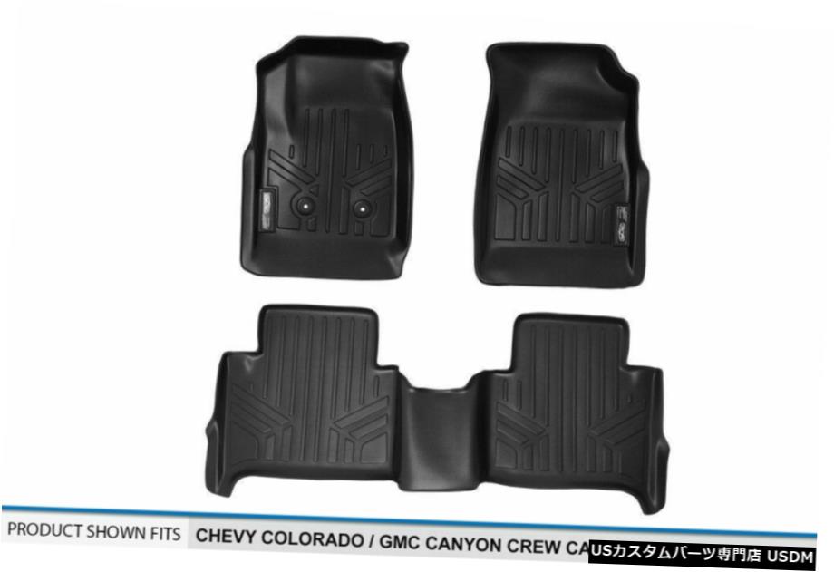 Floor Mat MAXFLOORMAT最前列フロアライナーマットブラック2015-21コロラド/キャニオンクルー MAXFLOORMAT Front Row Floor Liner Mats Black for 2015-21 Colorado/Canyon Crew 【並行輸入品】