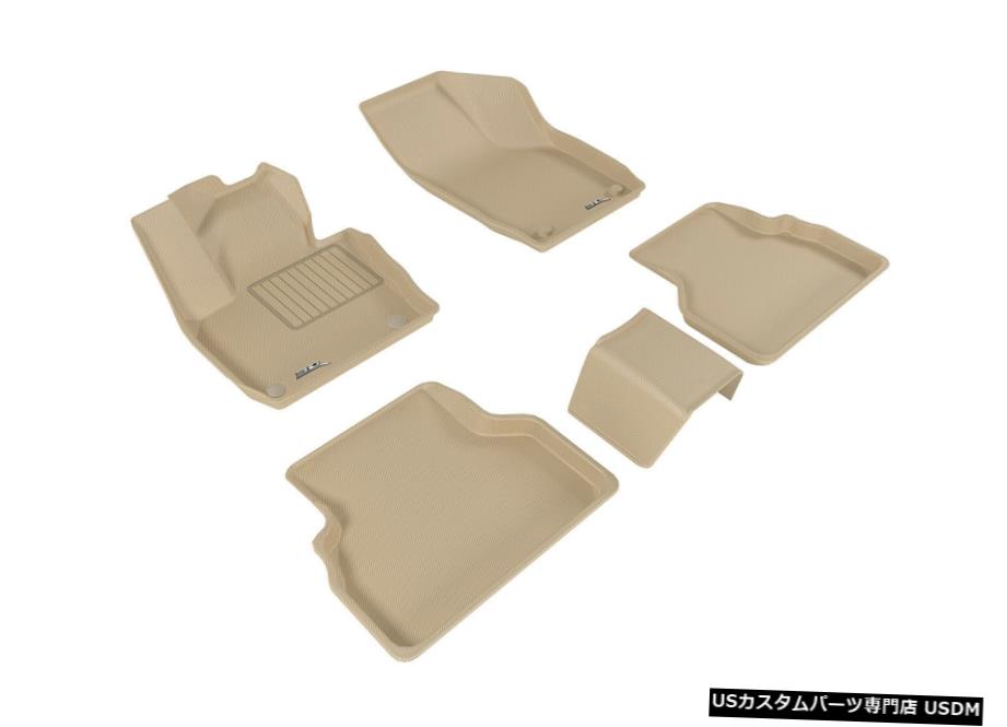 Floor Mat カグー全天候型カスタムフィットライナータン1列目および2列目フロアマットL1AD03901502 Kagu All-Weather Custom Fit Liners Tan 1st And 2nd Row Floor Mats L1AD03901502 【並行輸入品】