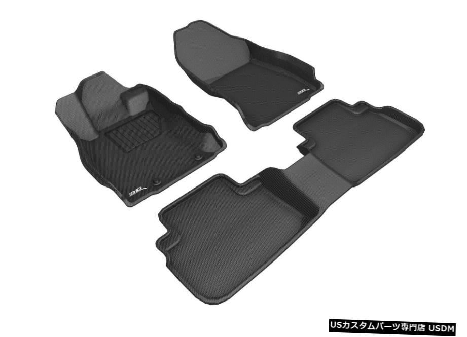 Floor Mat カグー全天候型ライナー2019-2020フォレスター用ブラック1列目および2列目フロアマット Kagu All-Weather Liners Black 1st And 2nd Row Floor Mats for 2019-2020 Forester 【並行輸入品】
