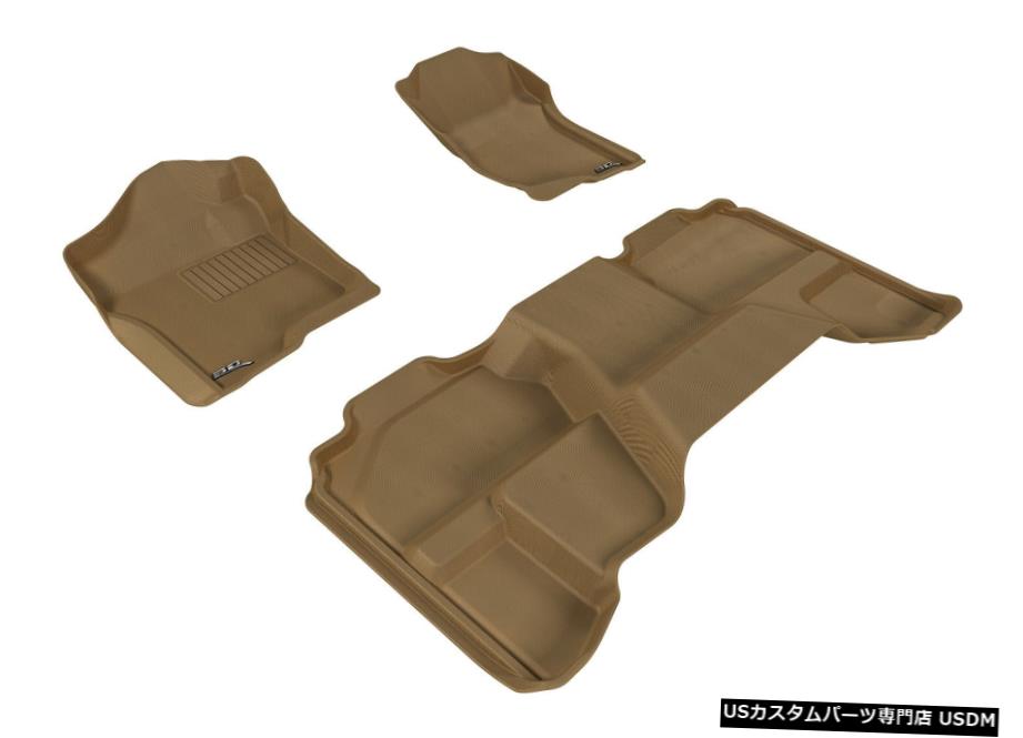 Floor Mat カグー全天候型カスタムフィットライナータン1列目および2列目フロアマットL1CH05001502 Kagu All-Weather Custom Fit Liners Tan 1st And 2nd Row Floor Mats L1CH05001502 【並行輸入品】