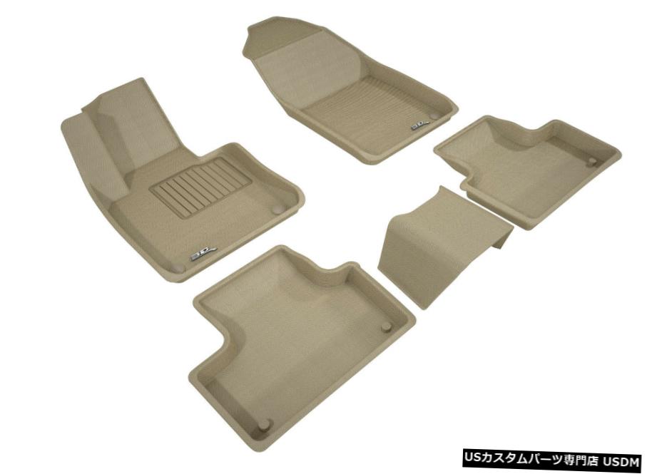 Floor Mat カグー全天候型カスタムフィットライナータン1列目および2列目フロアマットL1VV02501502 Kagu All-Weather Custom Fit Liners Tan 1st And 2nd Row Floor Mats L1VV02501502 【並行輸入品】