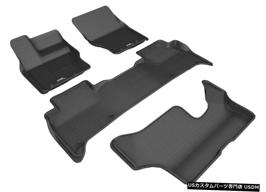 Floor Mat カグー全天候型カスタムフィットライナーブラック1st2nd 3rdRowフロアマットL1LR02401509 Kagu All-Weather Custom Fit Liners Black 1st 2nd 3rd Row Floor Mats L1LR02401509 【並行輸入品】