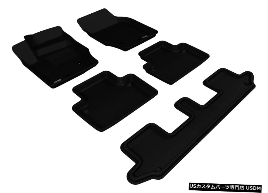 Floor Mat カグー全天候型カスタムフィットライナーブラック1st2nd 3rdRowフロアマットL1VV00401509 Kagu All-Weather Custom Fit Liners Black 1st 2nd 3rd Row Floor Mats L1VV00401509 【並行輸入品】