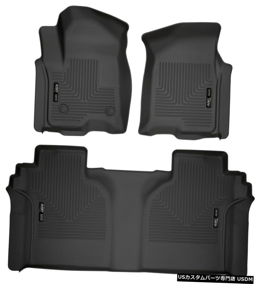 Floor Mat WeatherBeaterフロアマットライナーブラックセット2019-2020シルバラード/シエラクルー WeatherBeater Floor Mats Liner Black Set for 2019-2020 Silverado/Sierra Crew 【並行輸入品】