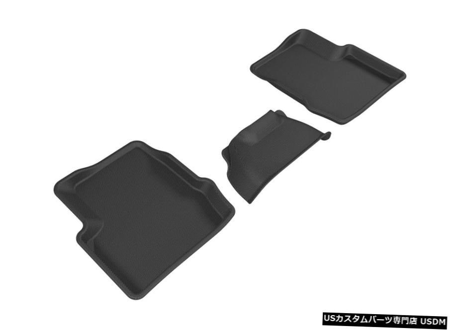Floor Mat カグーオールウェザーライナーブラック2列目フロアマット2015-2019フィアット500X Kagu All Weather Liners Black 2nd Row Floor Mats for 2015-2019 Fiat 500X 【並行輸入品】