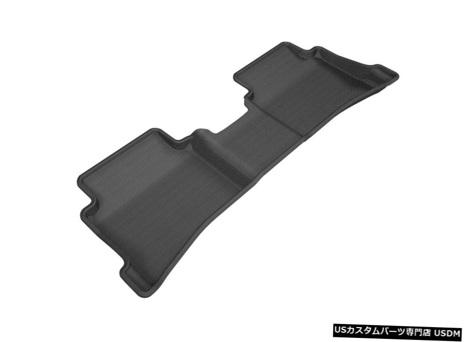 Floor Mat カグーオールウェザーライナーブラック2列目フロアマット2018-2021アクセントセダン Kagu All Weather Liners Black 2nd Row Floor Mats for 2018-2021 Accent Sedan 【並行輸入品】