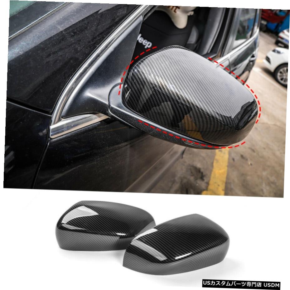 クロームメッキ ジープチェロキー2014 + /コンパス2017 + 2pcs Rearview Mirror Decoration Cover Trim for Jeep Cherokee 2014+/Compass 2017+ 【並行輸入品】