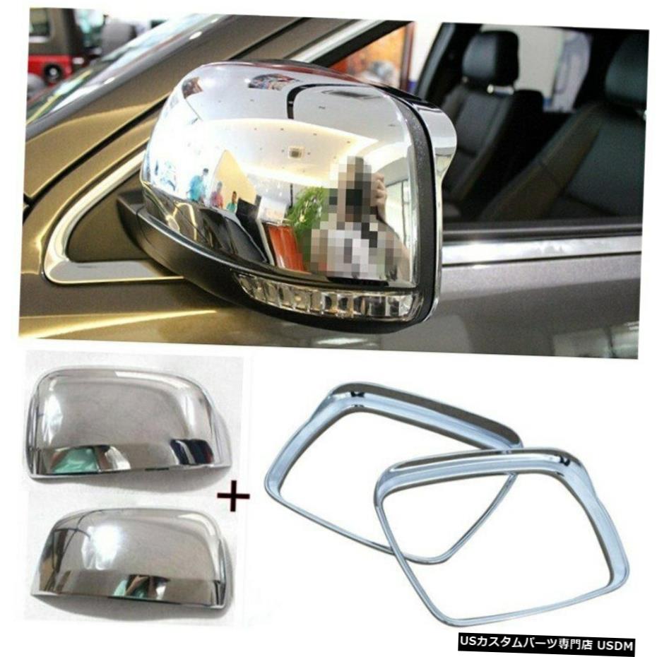 クロームメッキ ジープグランドチェロキー2011+のリバースミラーカバーとレインアイブロウシールドトリム+ Reversing Mirror Cover & Rain Eyebrow Shield Trim For Jeep Grand Cherokee 2011+ 【並行輸入品】 29,029円
