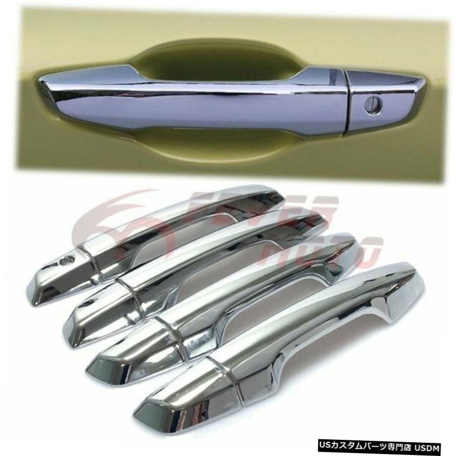 クロームメッキ 2017-2019ホンダCR-VCRV FMに適合するクロームドアハンドルカバーモールディングトリム Chrome Door Handle Cover Moulding Trims Fit for 2017-2019 Honda CR-V CRV FM 【並行輸入品】