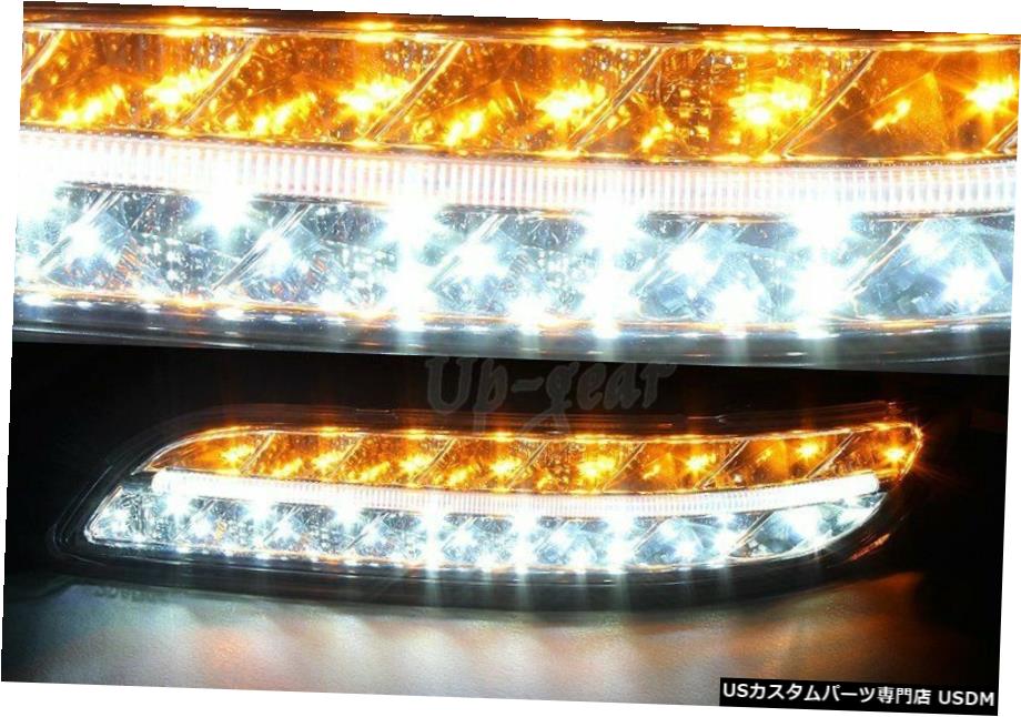 クロームメッキ ポルシェ911997クロームハウジングDRL32 LEDターンシグナルバンパーパーキングライト用 For Porsche 911 997 Chrome Housing DRL 32 LED Turn Signal Bumper Parking Lights 【並行輸入品】