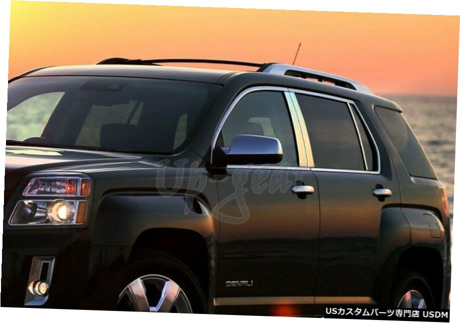 クロームメッキ GMCテレインSLSLESLTステンレスポリッシュミラークロームドアピラートリム6PCS For GMC Terrain SL SLE SLT Stainless Polish Mirror Chrome Door Pillar Trim 6PCS 【並行輸入品】