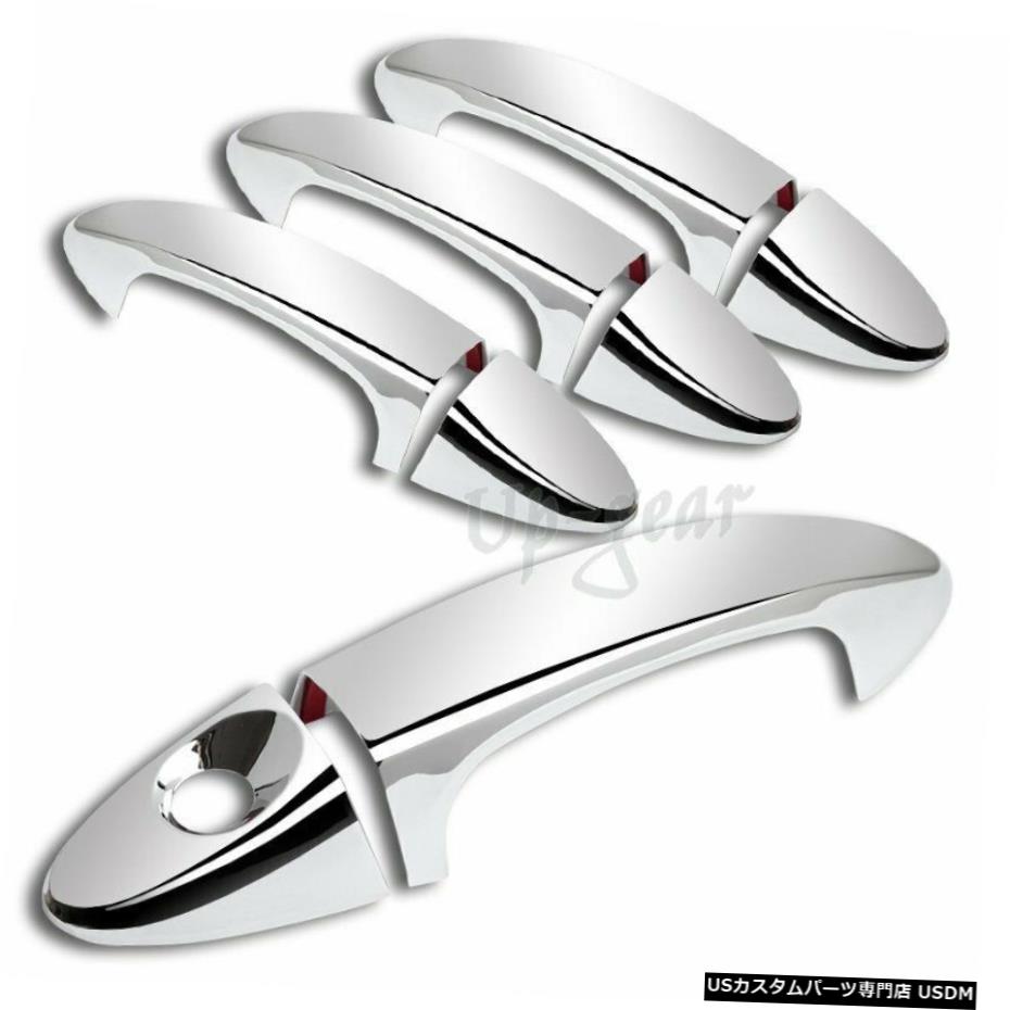 クロームメッキ 10-16フォードフィエスタミラークローム8PCSドアハンドルカバーキャップ、スマートキーなし For 10-16 Ford Fiesta Mirror Chrome 8PCS Door Handle Cover Cap Without Smart Key 【並行輸入品】