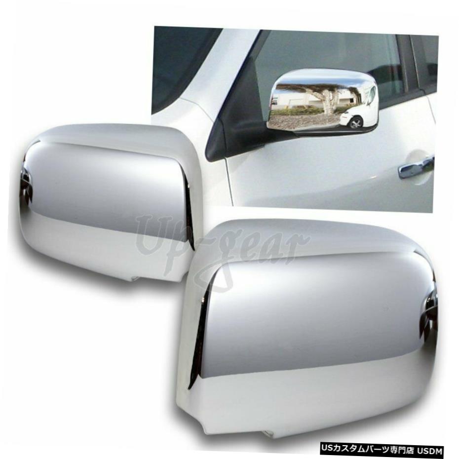 クロームメッキ 2008-2013日産ローグクロームABSプラスチックサイドミラーカバーキャップトリム2PCS For 2008-2013 Nissan Rogue Chrome ABS Plastic Side Mirror Cover Cap Trim 2PCS 【並行輸入品】