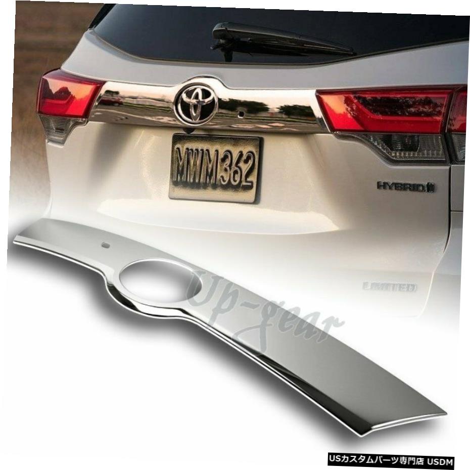 クロームメッキ 2014-2019トヨタハイランダーミラークロームABSリアトランクストリーマーカバートリム For 2014-2019 Toyota Highlander Mirror Chrome ABS Rear Trunk Streamer Cover Trim 【並行輸入品】