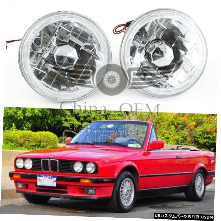クロームメッキ 5インチヘッドライトレッドハローコンバージョンクロームラウンドユニバーサルドライビングヘッドランプ 5 Inch Headlights Red Halo Conversion Chrome Round Universal Driving Headlamps 【並行輸入品】