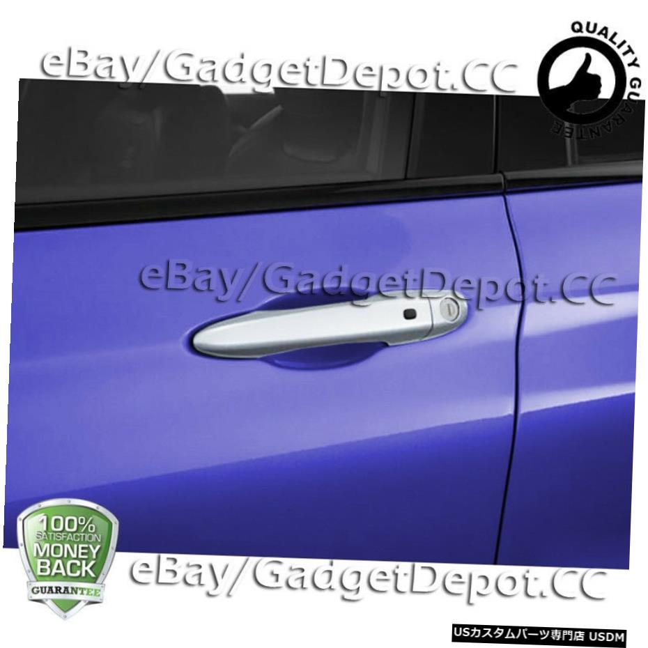 クロームメッキ 2015-2017 Chrysler 200 4ドアハンドルクロームカバー、スマートキー、PSGホールなし For 2015-2017 Chrysler 200 4 Door Handle Chrome Cover W/Smart Key & W/O PSG Hole 【並行輸入品】