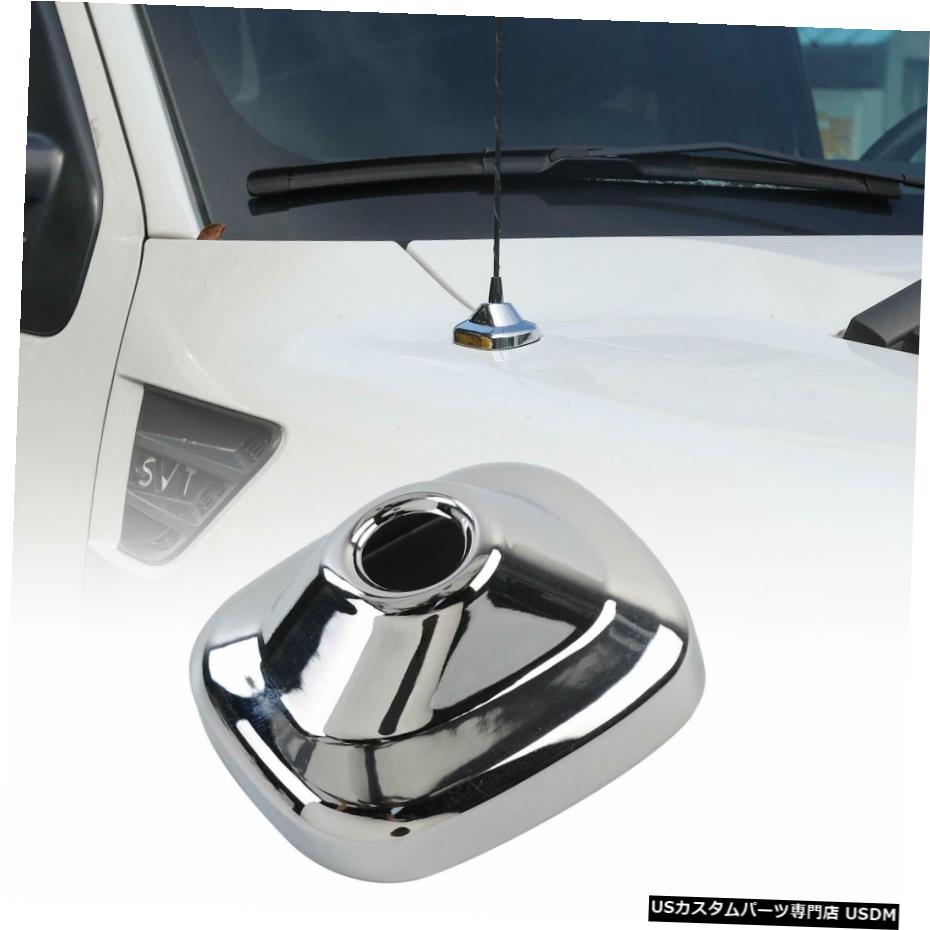 クロームメッキ フォードラプターF1502009-14用クロームカーラジオアンテナベースカバートリム装飾 Chrome Car Radio Antenna Base Cover Trim Decoration for Ford Raptor F150 2009-14 【並行輸入品】