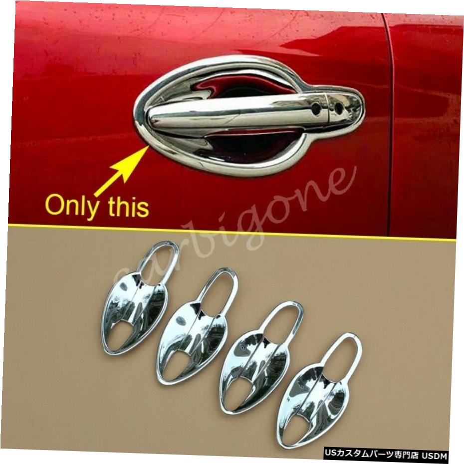 クロームメッキ マツダCX52017-2020アクセサリー用クロームドアボウルカップカバートリムオーバーレイ Chrome Door Bowl Cup Cover Trims Overlay For Mazda CX5 2017-2020 Accessories 【並行輸入品】
