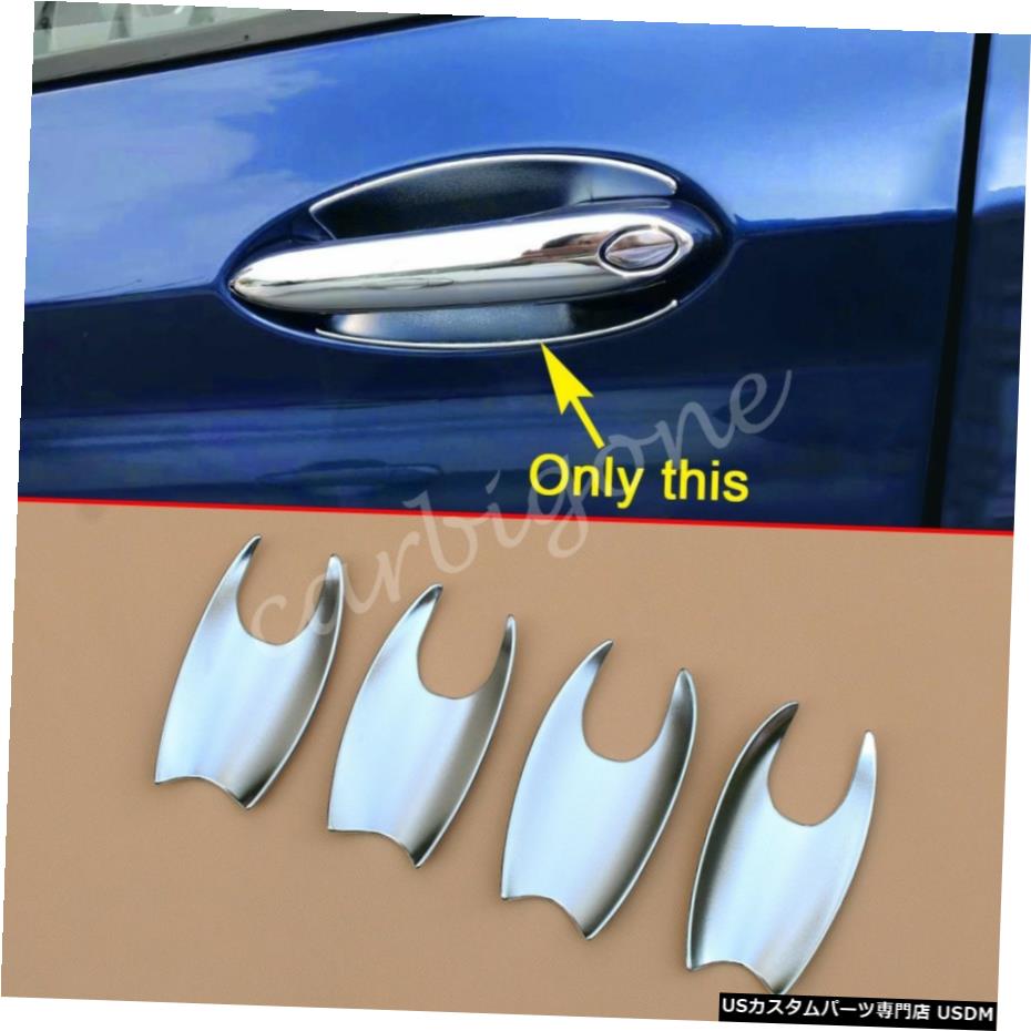 クロームメッキ BMW X3 2018-2020アクセサリー用マットクロームエクステリアドアボウルカップカバートリム Matte Chrome Exterior Door Bowl Cup Cover Trims For BMW X3 2018-2020 Accessories 【並行輸入品】
