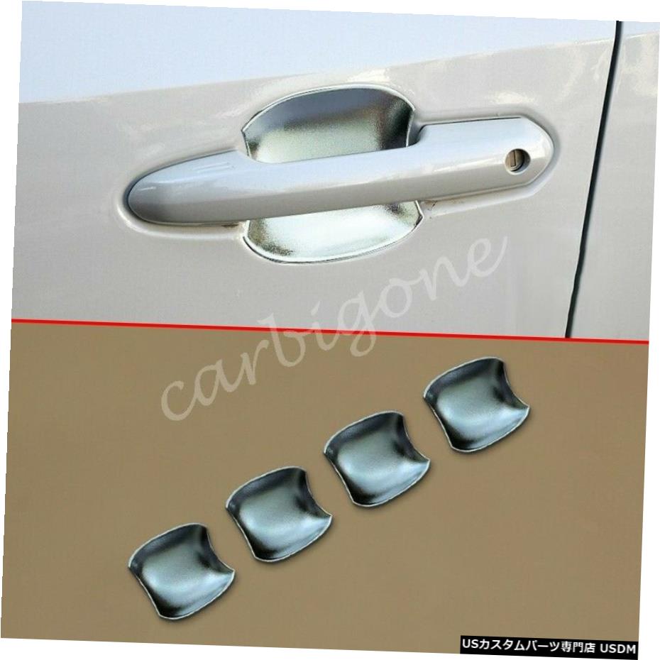 クロームメッキ トヨタRAV42019-2020アクセサリー用マットクロームエクステリアドアボウルカバートリム Matte Chrome Exterior Door Bowl Cover Trims For Toyota RAV4 2019-2020 Accessory 【並行輸入品】